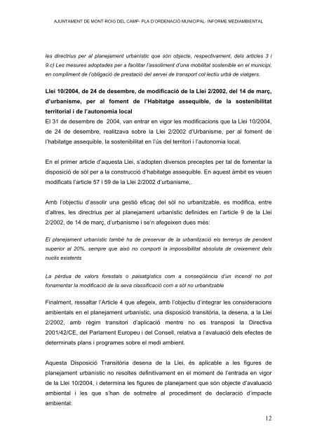 1. Informe mediambiental - Ajuntament de Mont-roig del Camp