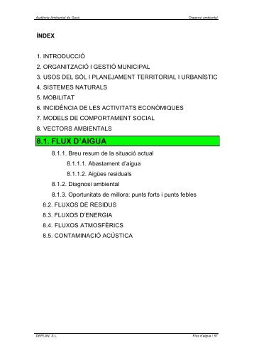 Vectors ambientals:flux d'aigua - Ajuntament de Gavà