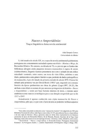 Naceo e Amperidónia : traços linguísticos duma novela sentimental