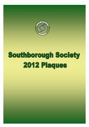 Southborough Society 2012 Plaques
