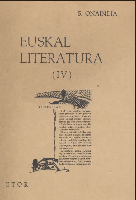 Euskal Literatura IV