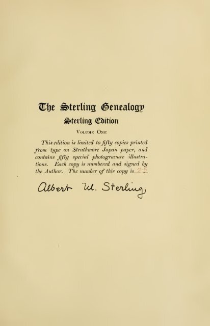 The Sterling genealogy