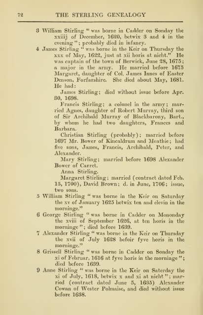 The Sterling genealogy