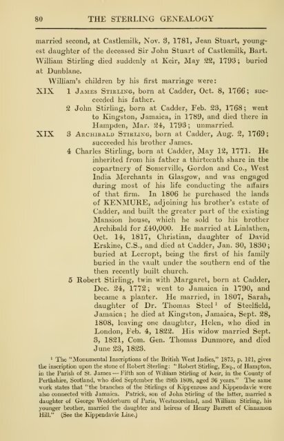 The Sterling genealogy