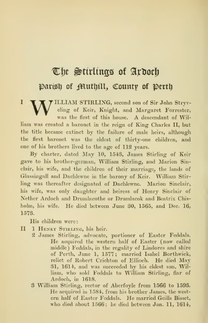 The Sterling genealogy