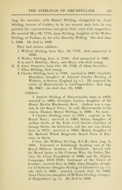 The Sterling genealogy