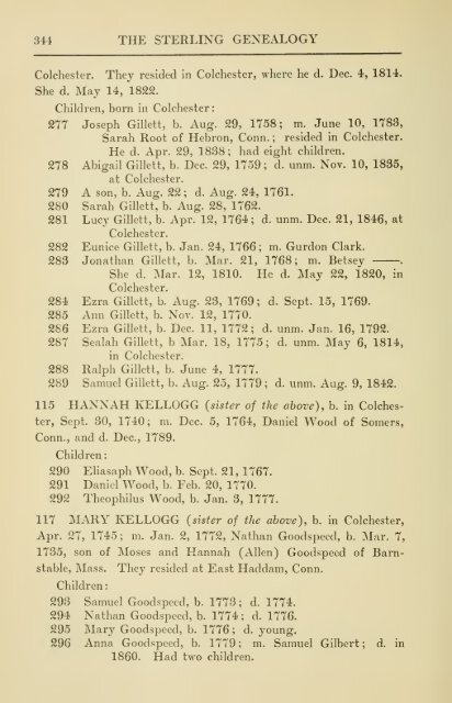 The Sterling genealogy