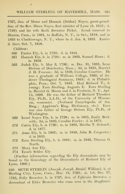 The Sterling genealogy