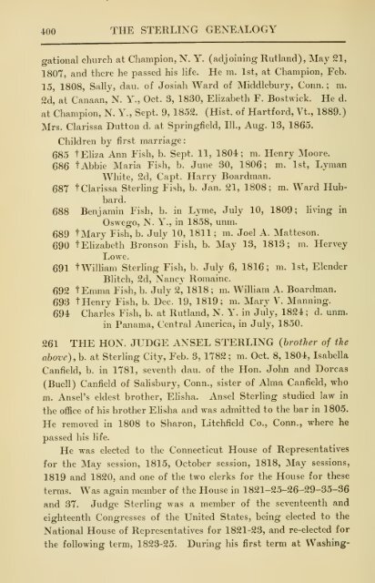 The Sterling genealogy