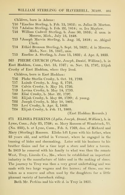 The Sterling genealogy