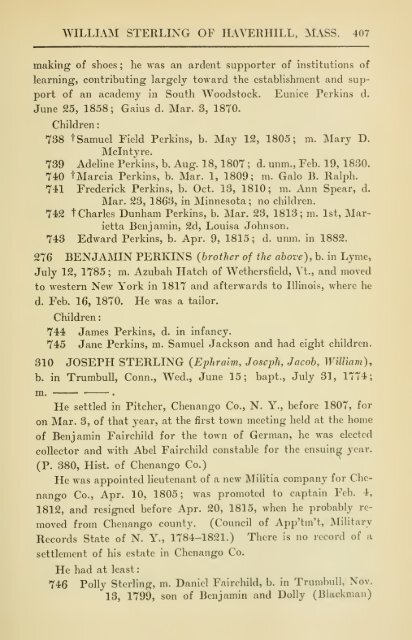 The Sterling genealogy