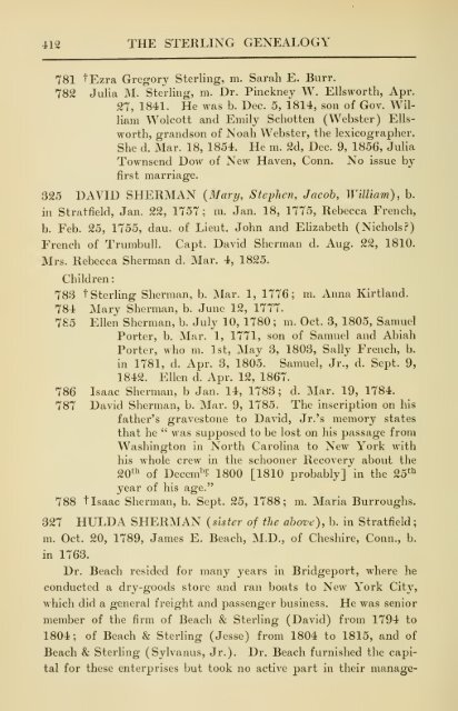 The Sterling genealogy