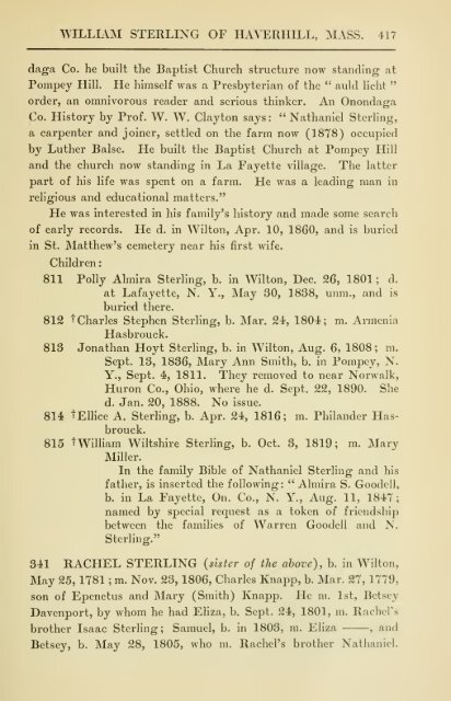 The Sterling genealogy