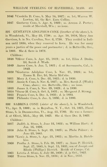 The Sterling genealogy