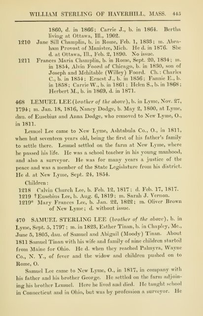 The Sterling genealogy