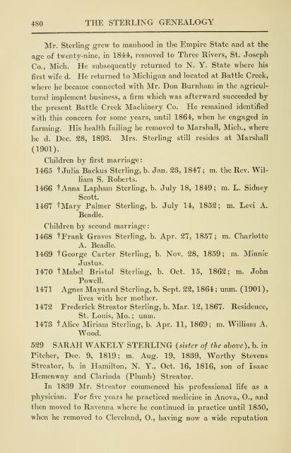 The Sterling genealogy