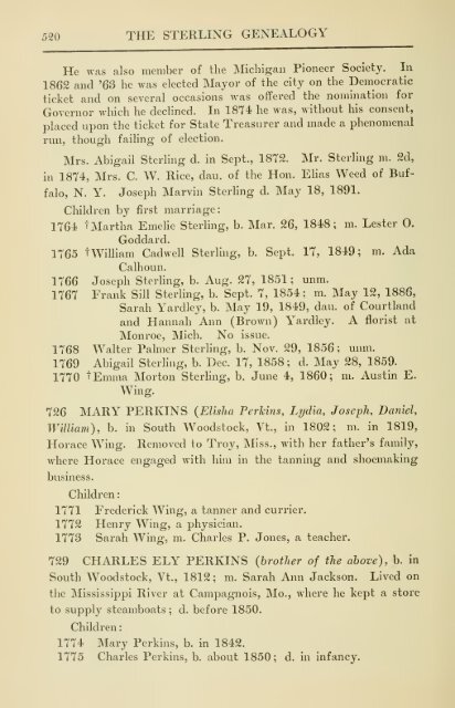 The Sterling genealogy