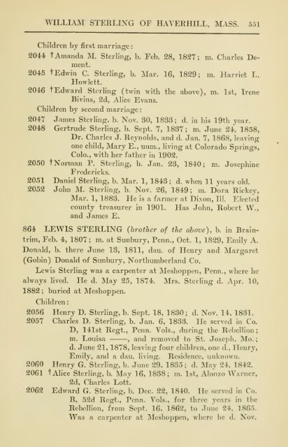 The Sterling genealogy