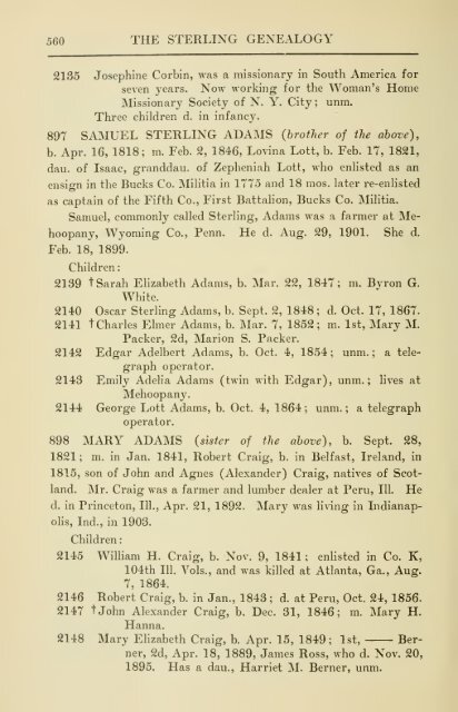 The Sterling genealogy