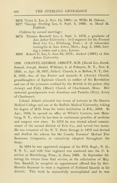 The Sterling genealogy