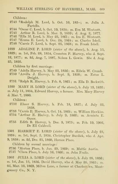 The Sterling genealogy