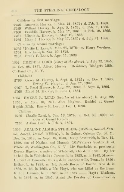 The Sterling genealogy