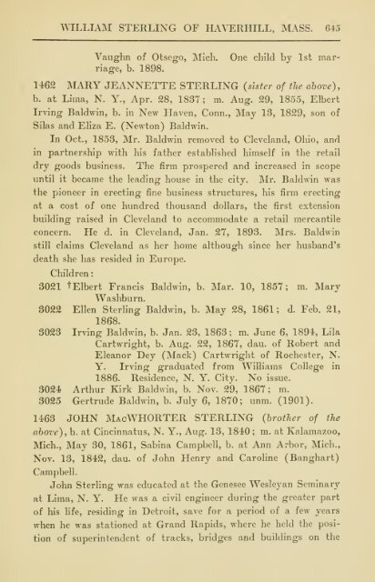 The Sterling genealogy