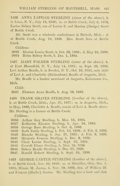 The Sterling genealogy