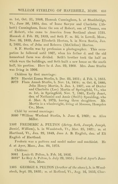 The Sterling genealogy