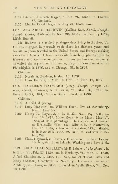 The Sterling genealogy