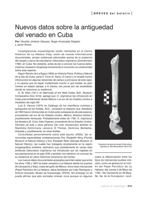 Gabinete de Arqueología / 1 - Cuba Arqueológica