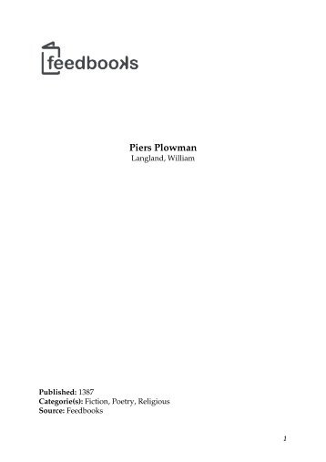 Piers Plowman - Maybe You Like It