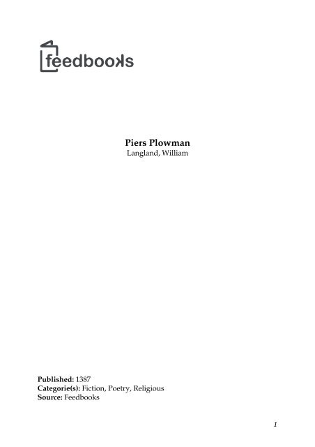 Piers Plowman - Maybe You Like It