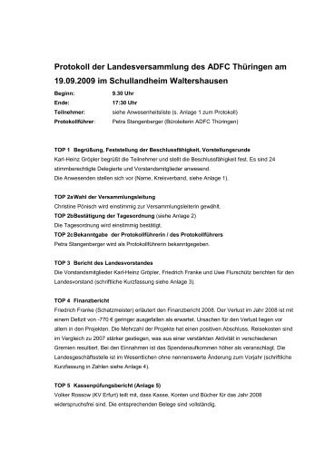 Protokoll der Landesversammlung des ADFC Thüringen am 19.09 ...