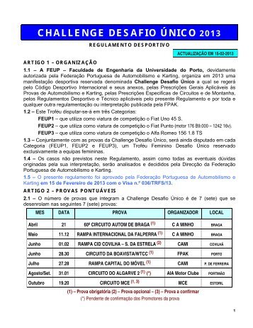 Regulamentos Desportivo - FPAK