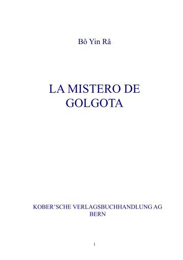 La Mistero de Golgota