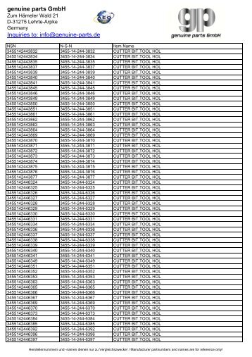 genuine parts GmbH Inquiries to: info@genuine-parts.de - Original ...