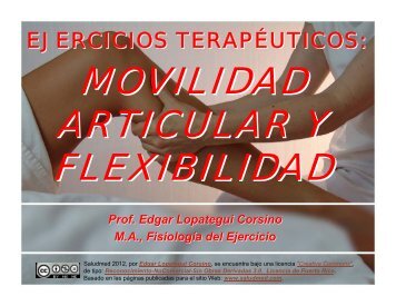 Ejercicios Terapéuticos: Movilidad Articular y Flexibilidad - Saludmed