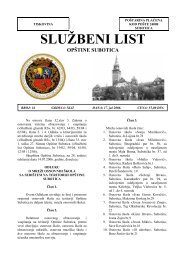 službeni list opštine subotica