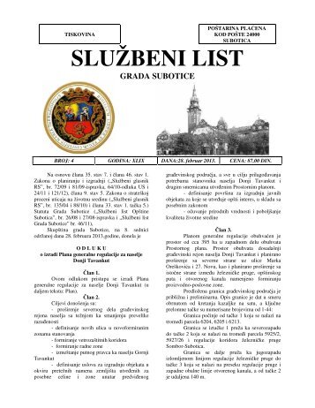 Službeni list 2013 br. 4 - Subotica