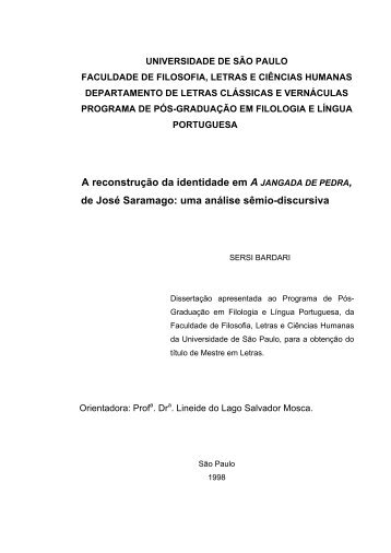 A reconstrução da identidade em A jangada de pedra, de José ...