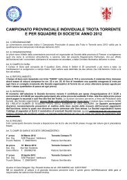 campionato provinciale individuale trota torrente e ... - Fipsas Firenze