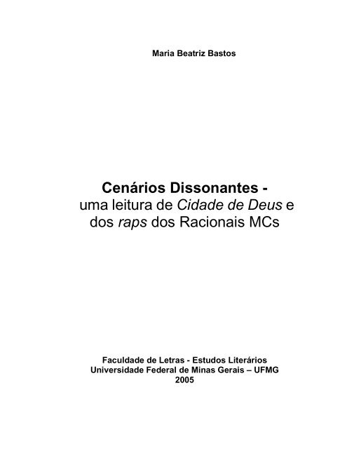 Cenários Dissonantes - Câmara Municipal de Belo Horizonte