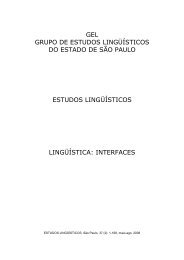 revista estudos lingüísticos - GEL