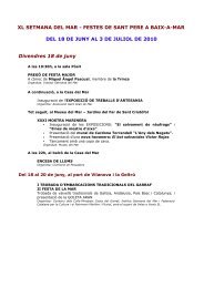 XL SETMANA DEL MAR- FESTES DE SANT PERE A ... - El Punt/Avui