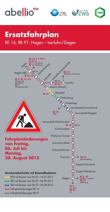 Ersatzfahrplan - Abellio