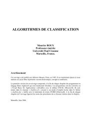 ALGORITHMES DE CLASSIFICATION - IMEP