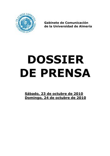 dossier de prensa - Universidad de Almería