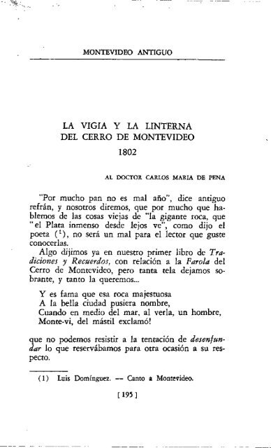 Montevideo Antiguo - Libros III y IV (Tomo II reedición 1957)