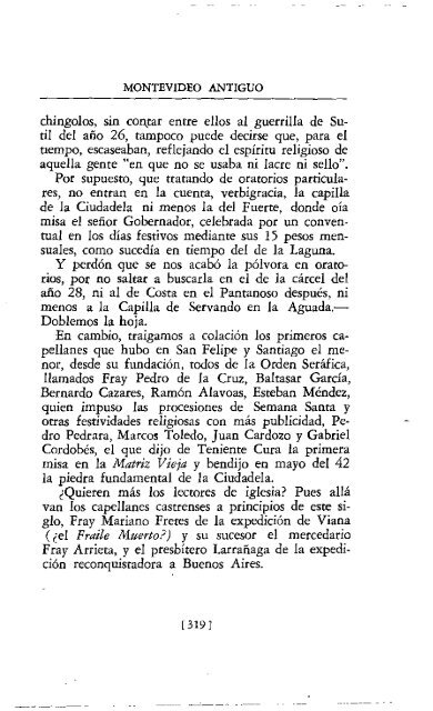 Montevideo Antiguo - Libros III y IV (Tomo II reedición 1957)